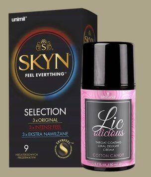 Набір Skyn Selection 9 шт + Гель Sensuva - Lic-o-licious Cotton Candy (50 мл) SOS5060 фото
