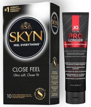 Набір з SKYN Close Feel (10 шт) + Пролонгатор System JO Prolonger Gel (60 мл)  SOS8923 фото