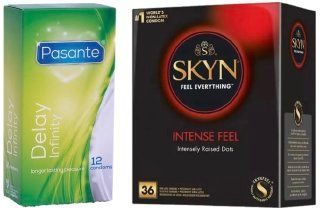 Набір з Skyn Intense feel 36 штук + Pasante Infinity Delay, 12 шт SOS8071 фото
