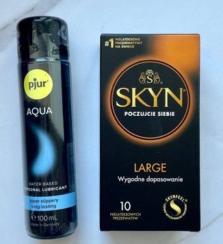 Комплект SKYN Large 10 шт + Лубрикант pjur Aqua 100 мл SOS2028 фото