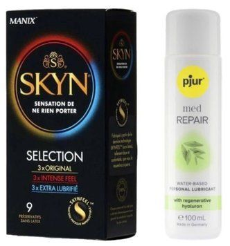 Комплект Skyn Selection 9 шт + Pjur MED Repair Glide 100 мл SOS13147 фото