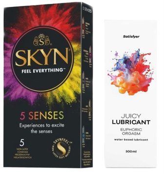 Комплект Лубрикант Satisfyer Juicy Lubricant Euphoric Orgasm 300 мл + SKYN 5 Senses SOS12644 фото