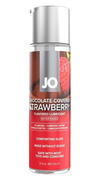 Змазка на водній основі JO Chocolate Covered Strawberry (60 мл), без цукру SO7024 фото