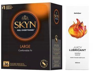 Комплект Лубрикант Satisfyer Warm Wave 300 мл + SKYN Large 36 шт SOS12744 фото
