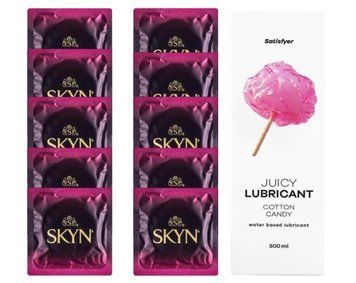 Комплект SKYN CHERRY 10 шт. + Лубрикант Satisfyer Juicy Lubricant Cotton Candy 300 мл SOS12594 фото