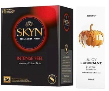 Комплект Лубрикант Satisfyer Juicy Playful Pumpkin 300 мл + SKYN Intense Feel 36 шт SOS12862 фото