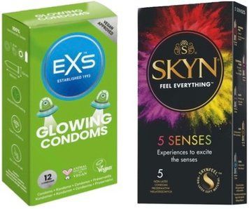 Набор з SKYN 5 Senses + EXS Glowing 12 штук SOS7822 фото