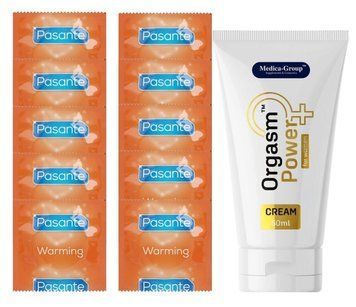 Комплект Pasante Warming 10 шт + Orgasm Power for Women крем 50 мл SOS14263 фото