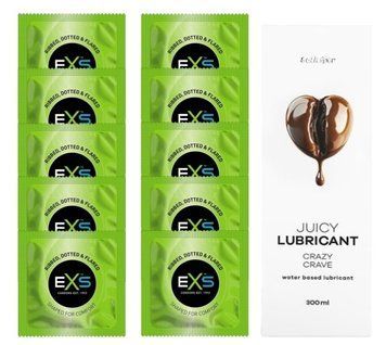 Комплект: EXS EXTREME 10 шт. + Лубрикант Satisfyer Crazy Crave 300 мл SOS11502 фото