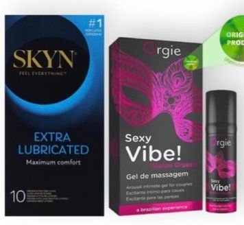 Skyn Exstra Lube 10 штук + SEXY VIBE вібрація + посилення оргазму, 15 мл ORGIE SOS6993 фото