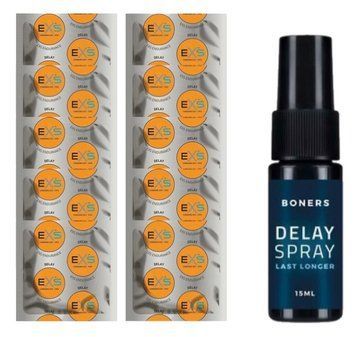 Комплект: EXS Delay 10 шт + Пролонгатор Boners Delay Spray (15 мл) SOS11011 фото