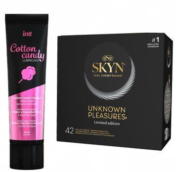 Комплект: Лубрикант Intt Cotton Candy (100 мл) + Безлатексні SKYN Pleasures, 42 шт SOS11252 фото