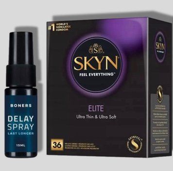 SKYN Elite, 36 шт + Пролонгатор Boners Delay Spray SOS5249 фото