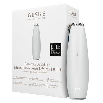 Микротоковая ручка для подтяжки лица GESKE MicroCurrent Face-Lift Pen 6в1 white HB0128 фото