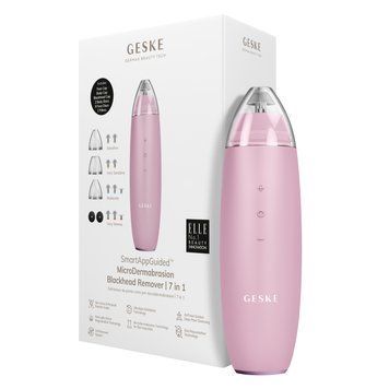 Микродермабразийное устройство для удаления черных точек GESKE MicroDermabrasion Blackhead Remover 7в1 pink HB0571 фото