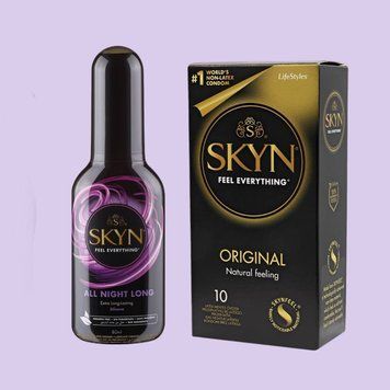 Набор SKYN Original 10 шт и Лубрикант Skyn ​​All Night Long (80 мл) SOS4368 фото