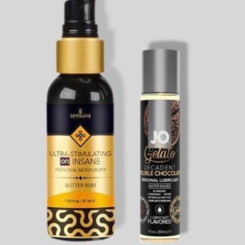 Sensuva Ultra Stimulating On Insane Butter Rum (57 мл) + JO GELATO Double Chocolate (30 мл) LB319 фото