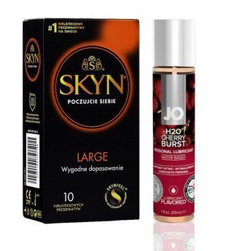SKYN Large 10 шт + Лубрикант System JO H2O &mdash; Cherry Burst(30 мл) SOS4818 фото