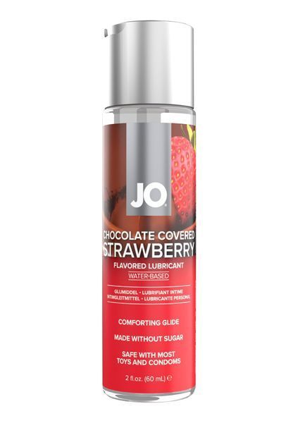 Змазка на водній основі JO Chocolate Covered Strawberry (60 мл), без цукру SO7024 фото