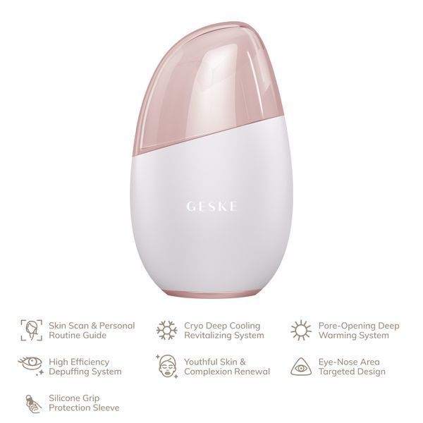 Масажер для обличчя GESKE Cool&Warm Eye and Face Massager 7в1 starlight HB0293 фото