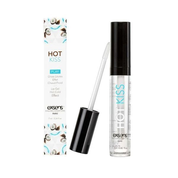 Стимулирующий блеск для губ EXSENS Coconut Hot Kiss 7 мл согревает и охлаждает SO5540 фото