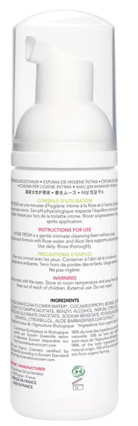 Органическая пенка для интимной гигиены EXSENS Intime Fresh Intimate Cleansing Foam (150 мл) &mdash; с розовой водой и алоэ вера SO2372 фото