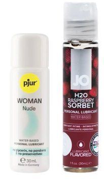 Набор лубрикантов pjur Woman Nude 30 мл + System JO Raspberry Sorbet (30 мл) LB89 фото
