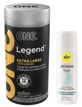 Набор ONE Legend Extra Large 12 шт + Pjur Woman Nude 30 мл SOS13098 фото