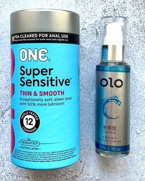 Комплект ONE Super Sensitive 12 шт + Лубрикант охлаждающий OLO 60 мл SOS2329 фото