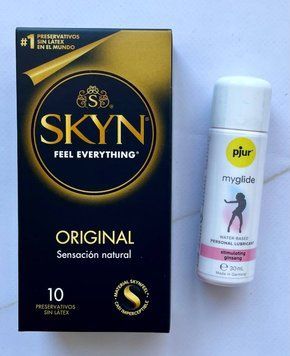 Комплект SKYN ORIGINAL 10 шт + pjur my glide 30 мл, з женьшенем SOS1929 фото
