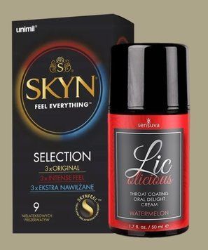 Набір Skyn Selection 9 шт + Гель Sensuva - Lic-o-licious Watermelon (50 мл) SOS5061 фото