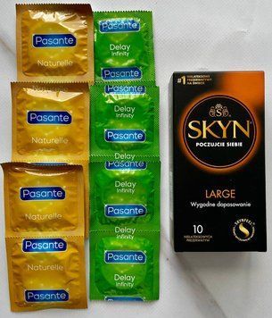 Комплект Skyn Large 10 шт + Pasante Naturelle 6 шт + Pasante Delay Infinity 6 шт SOS3011 фото