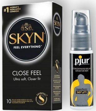 Набір з SKYN Close Feel (10 шт) + Пролонгатор pjur Superhero Serum (20 мл) SOS8924 фото