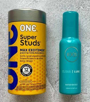 Набор ONE Super Studs 12 шт. - Лубрикант EXS Clear Lube 100 мл. SOS2576 фото