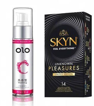 Skyn Unknown Pleasures+ 14 шт та Лубрикант OLO зігріваючий  (60 мл) SOS424 фото