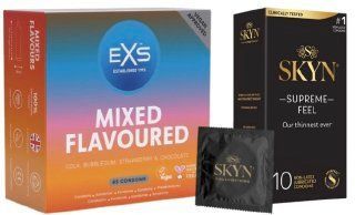 Набор с SKYN Supreme Feel (10 штук) + EXS Mixed Flavoured 48 шт SOS8022 фото