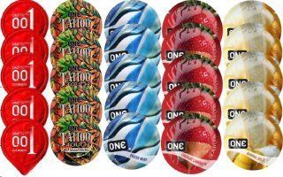 Набір з 25 шт OLORed0.01 + ONE Tattoo + ONE Mint + ONEChocolateStrawberry + ONEBanana SOS8760 фото