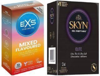 Набор с SKYN Elite 24 шт + EXS Mixed Flavoured 12 шт. SOS7972 фото