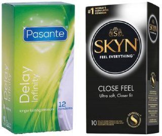 Набір з SKYN Close Feel пачка 10 штук + Pasante Infinity Delay, 12 шт SOS8072 фото