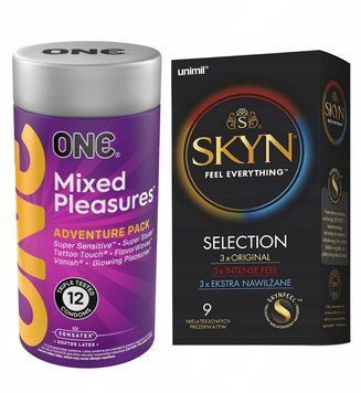 Набір : Skyn Selection &ndash; 9 шт та ONE Mixed Pleasures 12 шт SOS616 фото