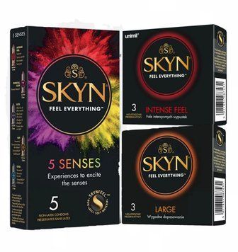 Набір Skyn Mix 11 шт Intense feel 3 + 5 Senses + Large 3 SK34 фото