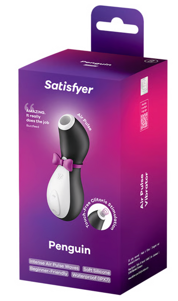 Вакуумно-хвильовий стимулятор Satisfyer Penguin (чорно-білий) SO1641 фото