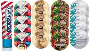 Набор из SwissNavy CoolingPeppermint 10мл + ONERibs + ONE Vanish + ONETattoo + ONE  Plus SOS8613 фото