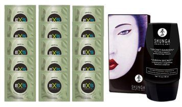 Комплект EXS Snug Fit 15 шт + Shunga Secret Garden, 30 мл SOS14922 фото