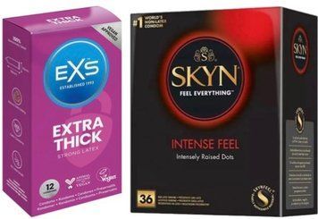 Набор с Skyn Intense feel 36 штук + EXS Extra Safe 12 шт SOS7873 фото