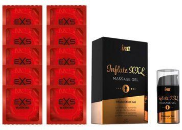 Комплект EXS Warming 10 шт + Intt Inflate XXL (15 мл) SOS14365 фото