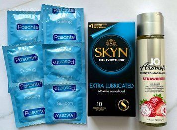 Комплект 20 шт Skyn Exstra Lube - Pasante Cooling + System JO Aromatix Strawberry 120 мл SOS1629 фото