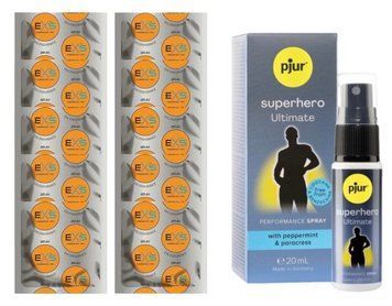 Комплект: EXS Delay 10 шт + Пролонгатор pjur Superhero Ultimate Spray (20 мл) SOS11012 фото
