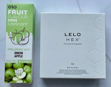Комплект LELO HEX Original 36 шт + Гель-лубрикант яблоко 120 мл OLO SOS3689 фото