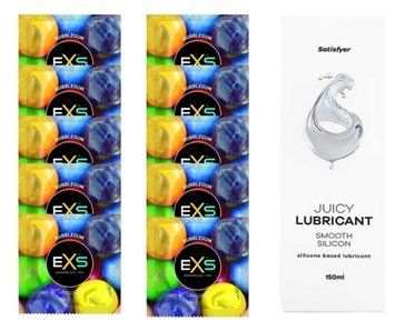Комплект: EXS BUBBLEGUM 10 шт. + Лубрикант Satisfyer Smooth Silicon 150 мл SOS11453 фото